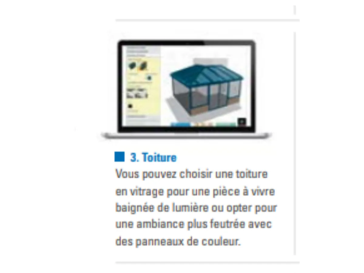 Configurateur : choix de la toiture