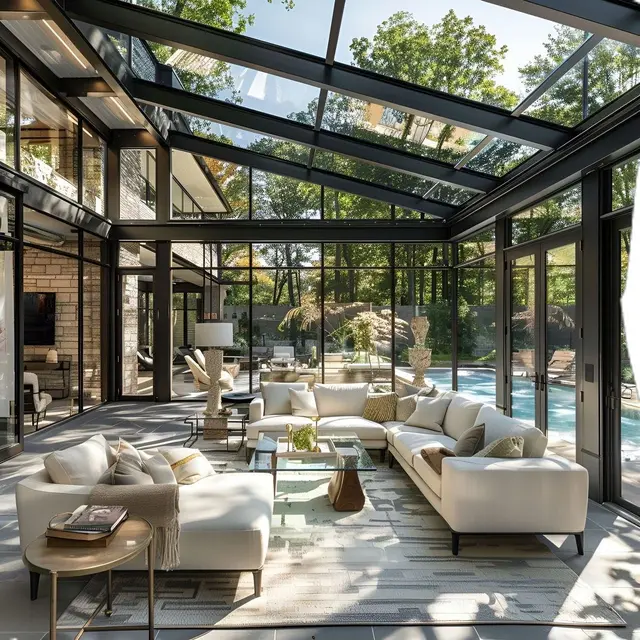 Véranda piscine, spa ou jacuzzi sous véranda