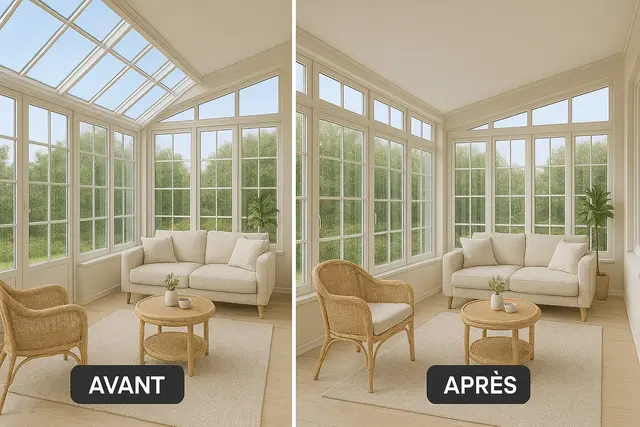 Avant / après : rénovation d’une véranda